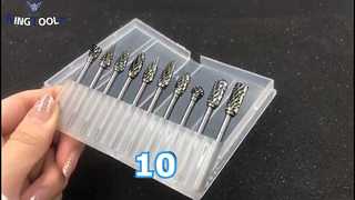 Set da 10 lime rotanti in carburo di tungsteno