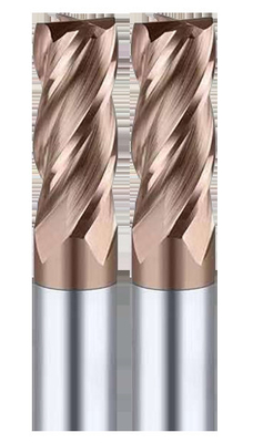 Buon prezzo HRC55 rivestimento bronzeo a 1/4 pollici di colore 4 della flauto dello stinco di estremità della taglierina quadrata lunga dorata del mulino in linea