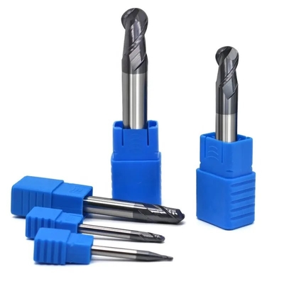 Buon prezzo Mulino di estremità del carburo del pezzo del router di CNC del naso della palla della flauto della fresa 4 45HRC R3 R4 R5 R6 in linea