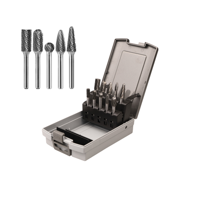Buon prezzo Il carburo di tungsteno delle macchine utensili Burr Set High Speed Carving sbava la durezza di impatto in linea