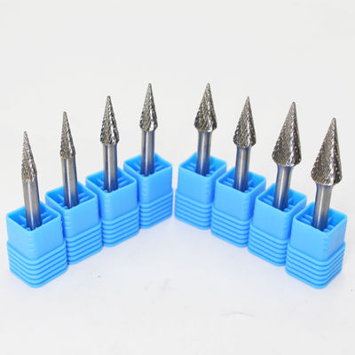 qualità  Cone Shape Abrasive Tungsten Carbide Rotary Burr YG7 Grade Supplied Carbide Grinding Burrs for Hardened Steel fabbrica