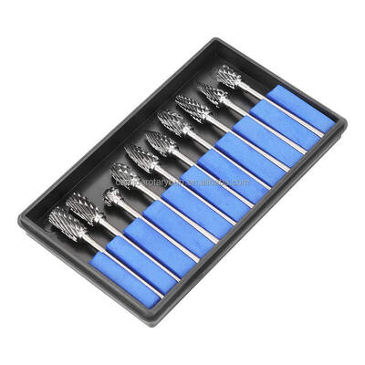 Un buon prezzo. 10pcs Double Cut 3x6mm Carburo di Tungsteno Set di rotatorie per la scultura in pietra e metallo in linea