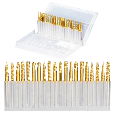Un buon prezzo. Sharp Cutting Edges Cobalt Ingredient Precision Tungsten Carbide Burr Set with 1/8-1/4 INCH Shank Size in linea