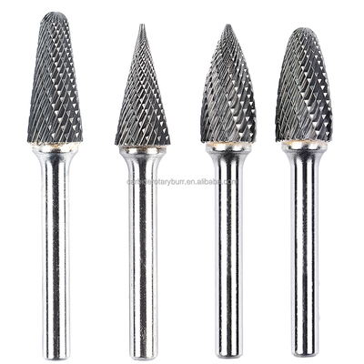 Un buon prezzo. 10pcs Carburo di tungsteno Burr Set 6mm 1/4 canna doppio taglio per legno metallico in linea