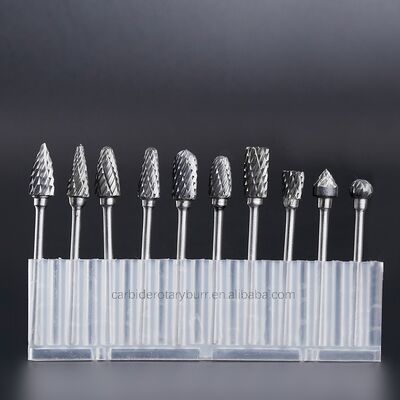 Un buon prezzo. 10pcs 3mm Shank Double Cut Tungsten Carbide Rotary Burr Set per lucidare e perforare i metalli in linea