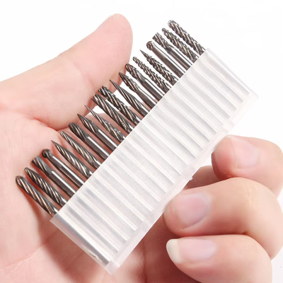 qualità Carburo di tungsteno rotativo set 10pcs 3mm Shank Tverdoesplvne borfresi fabbrica