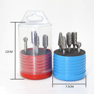 Qualità 5pcs 1/4 pollice 6mm Stanga Die Double Cut Carbide Rotary Burrs Set Die Grinder Bits per scolpire lucidare incisione fabbrica