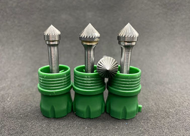 Un buon prezzo. Pezzi rotatori del cono del carburo della sbavatura dell'albero del carburo stabilito industriale di forma con l'estremità aguzza del raggio in linea